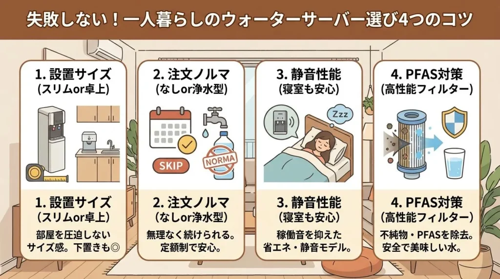失敗しないウォーターサーバーの選び方4つ