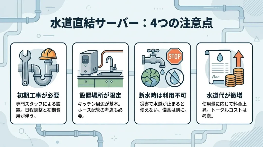 水道直結型サーバーのデメリット