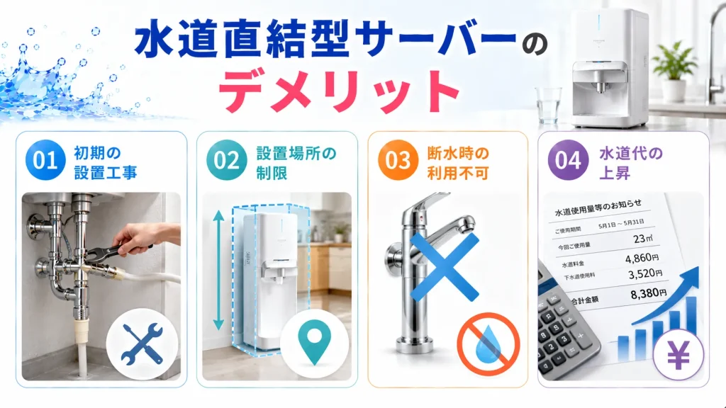 水道直結型サーバーのデメリット