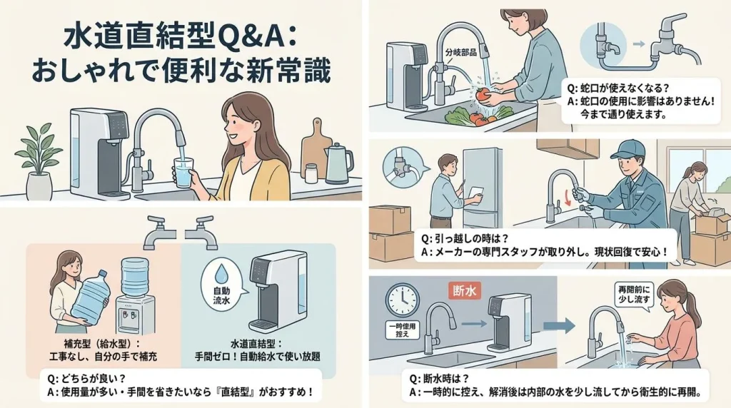 ウォーターサーバー水道直結型に関するQ&A