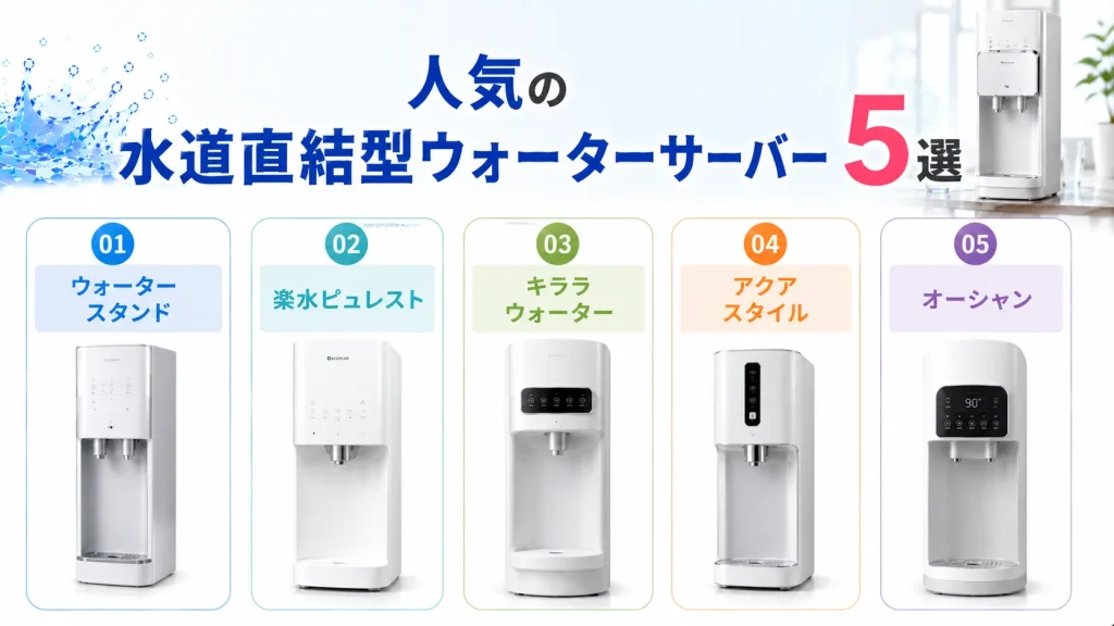 人気の水道直結型ウォーターサーバー5選