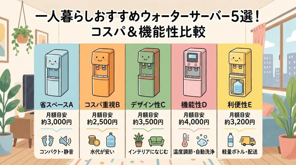 一人暮らしにおすすめのウォーターサーバー5選