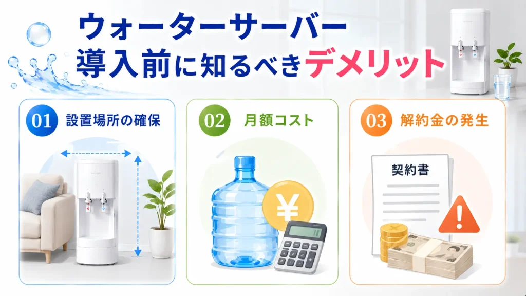 ウォーターサーバー導入前に知るべきデメリット