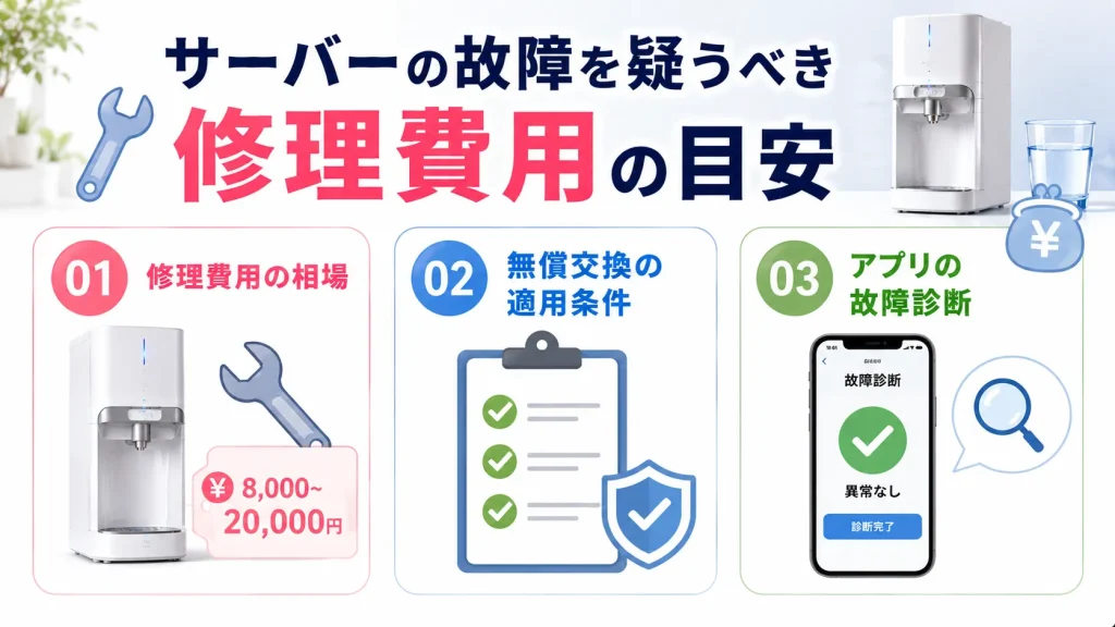 サーバーの故障を疑うべき修理費用の目安