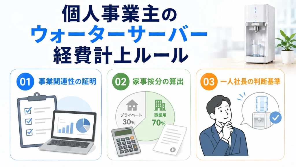 個人事業主のウォーターサーバー経費計上ルール