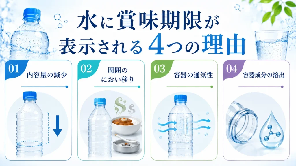水に賞味期限が表示される4つの理由