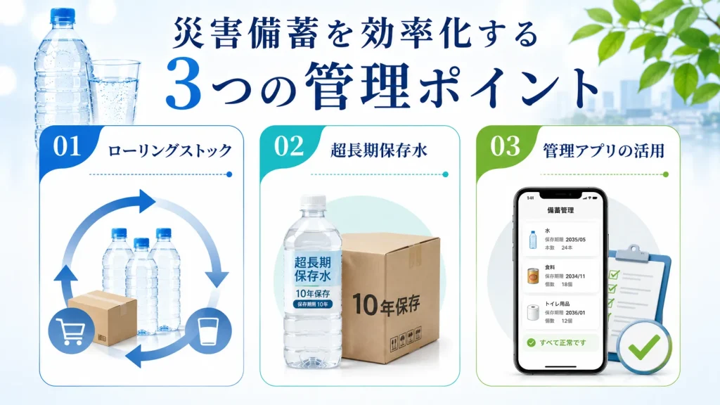 災害備蓄を効率化する3つの管理ポイント