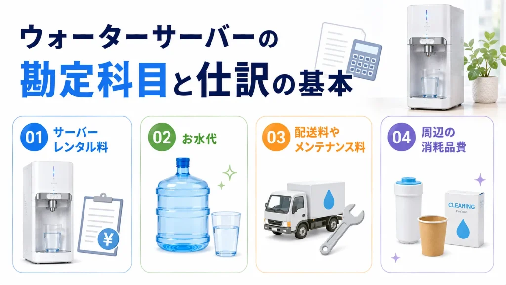 ウォーターサーバーの勘定科目と仕訳の基本