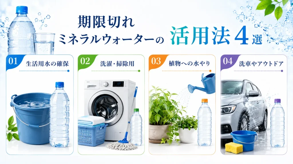 期限切れミネラルウォーターの活用法4選