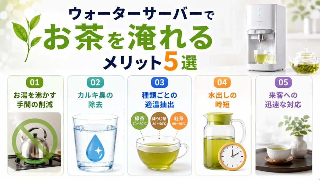 ウォーターサーバーでお茶を淹れるメリット5選