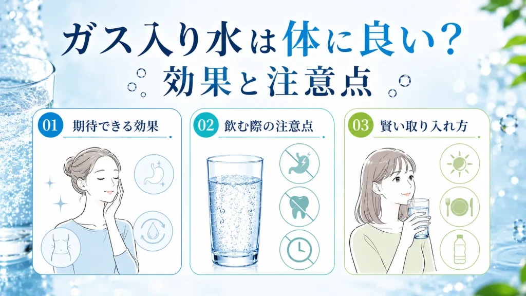 ガス入り水は体に良い？効果と注意点