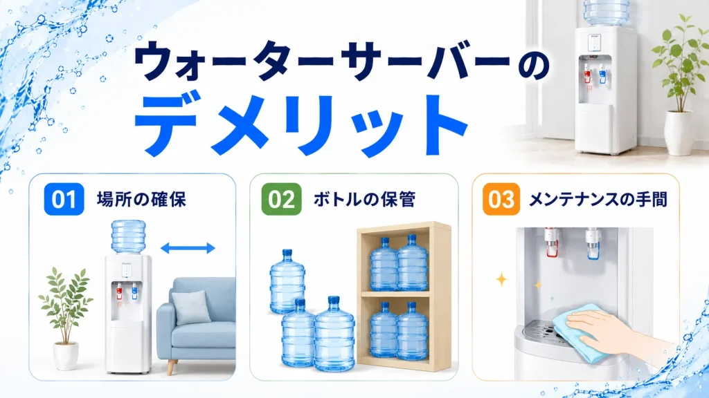 ウォーターサーバーのデメリット