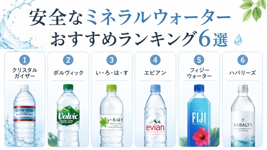 安全なミネラルウォーターのおすすめランキング