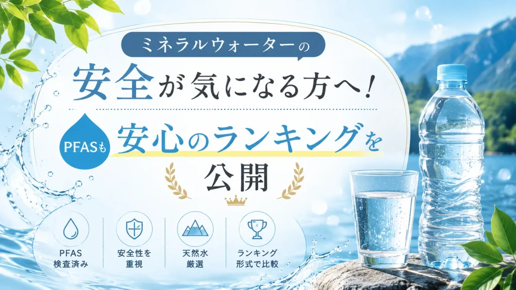 ミネラルウォーターの安全が気になる方へ！PFASも安心のランキングを公開