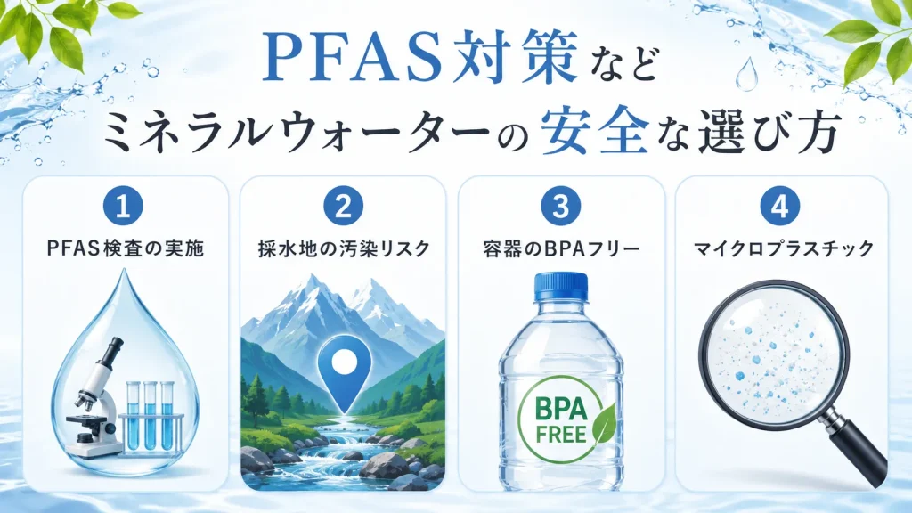 ミネラルウォーターの安全な選び方