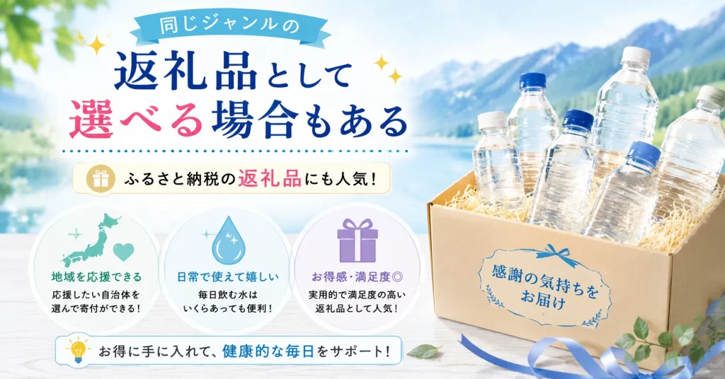 硬水がふるさと納税の返礼品として人気がある理由