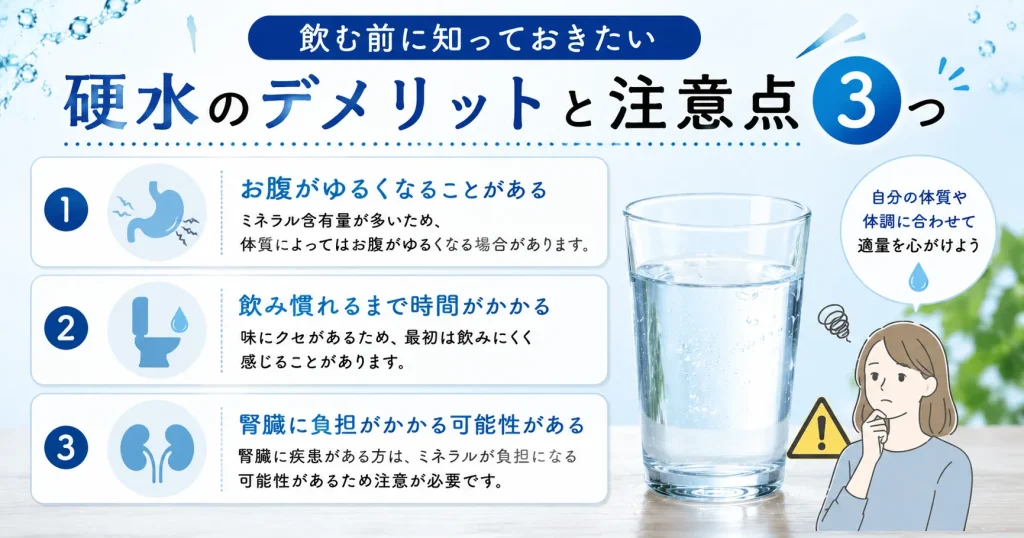 硬水を飲むことのデメリットと注意点を解説